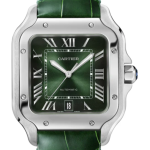 Cartier , AUTOMATIC, STEEL AND LEATHER BRACELETS